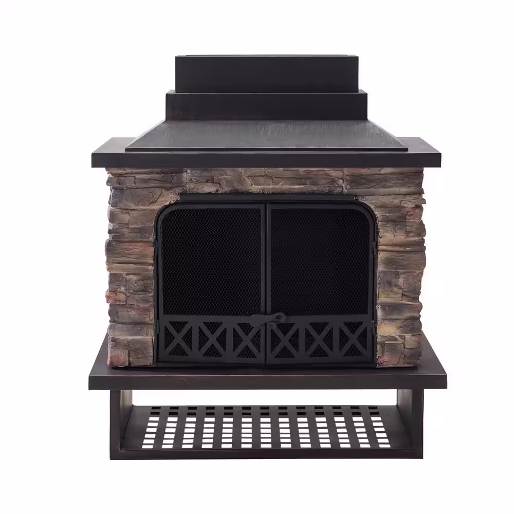 Sunjoy Electra 48.03 in. Wood Burning Fireplace