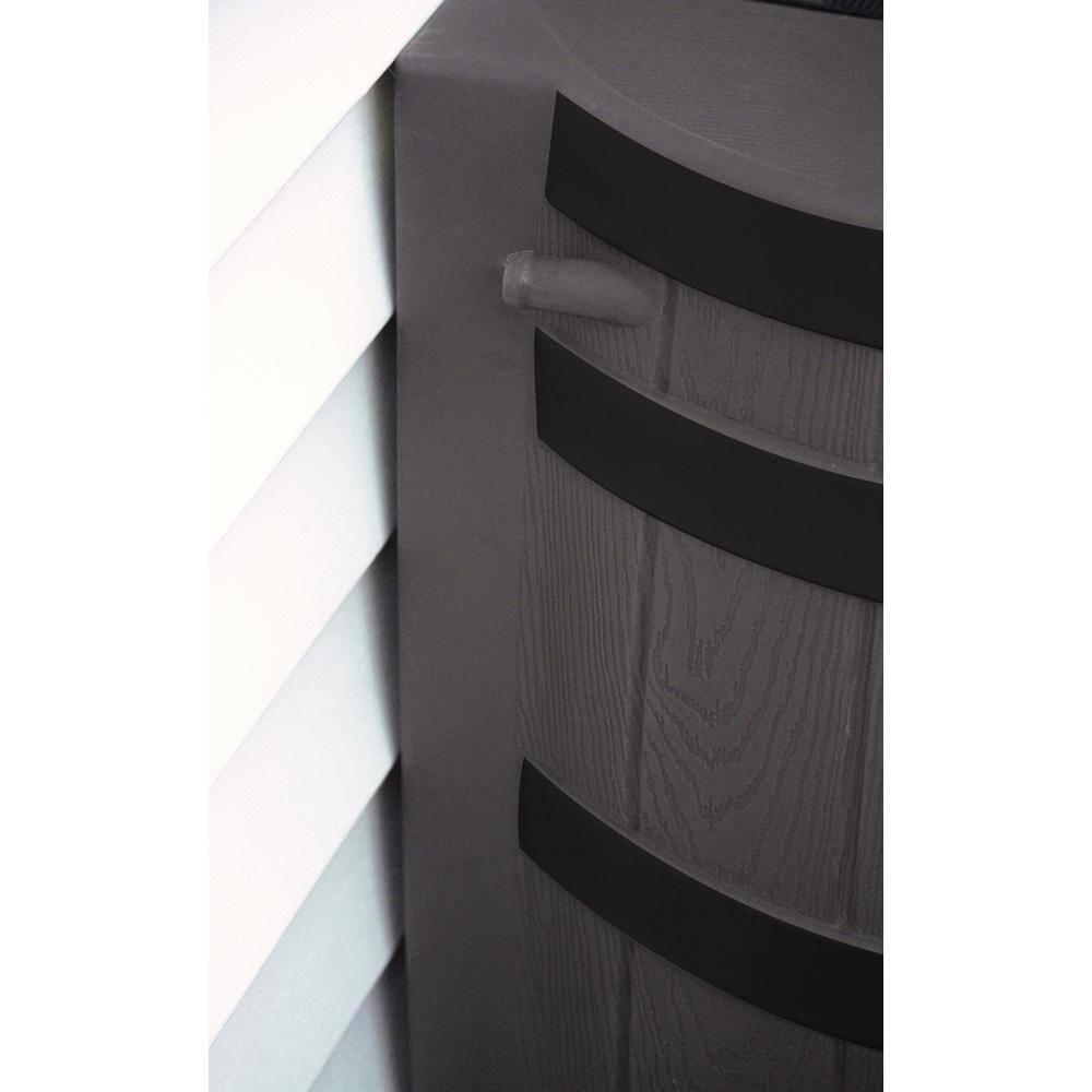 Good Ideas 50 Gal. Darkened Ribs Oak Rain Wizard