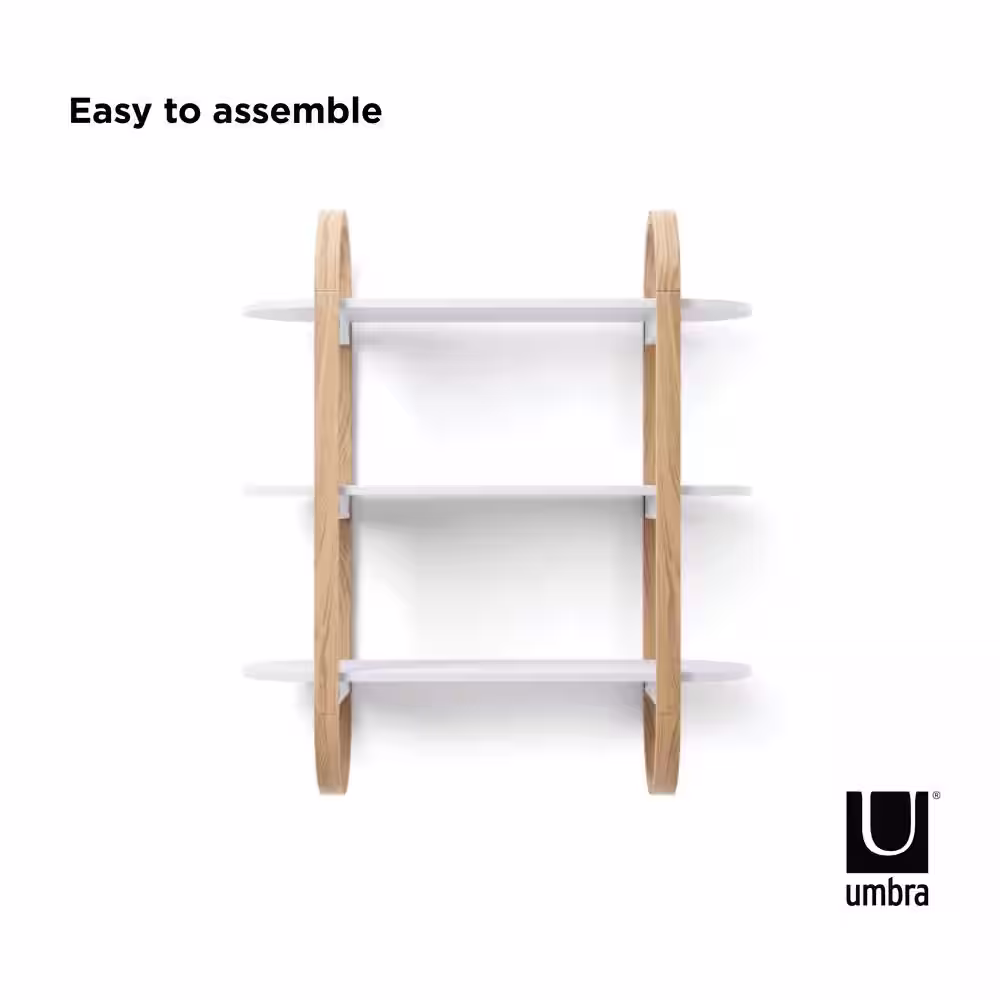 Umbra Bellwood White/Natural Decorative Wall Shelf