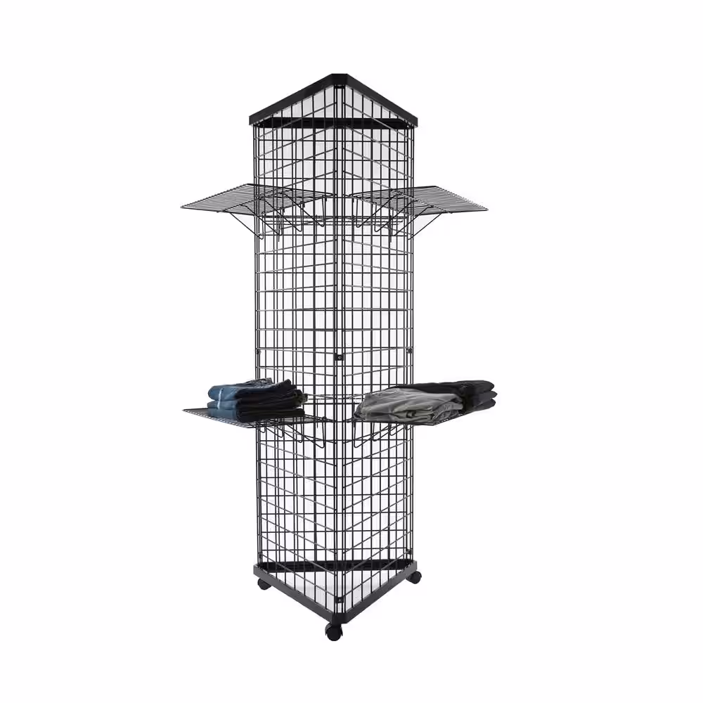 Econoco 24 in. Black Grid Panel Triangle Base