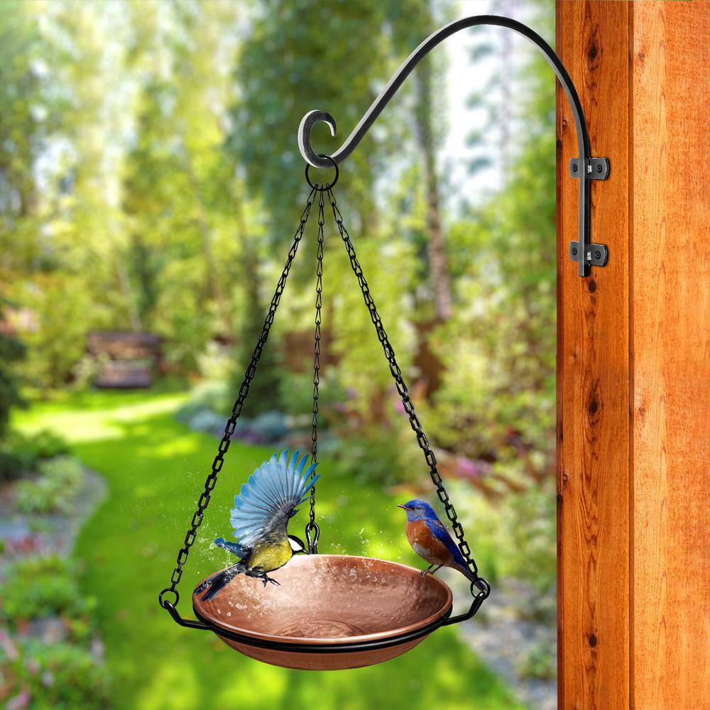 Monarch Abode Monarch Pure Copper Hand Hammered Hanging Bird Bath