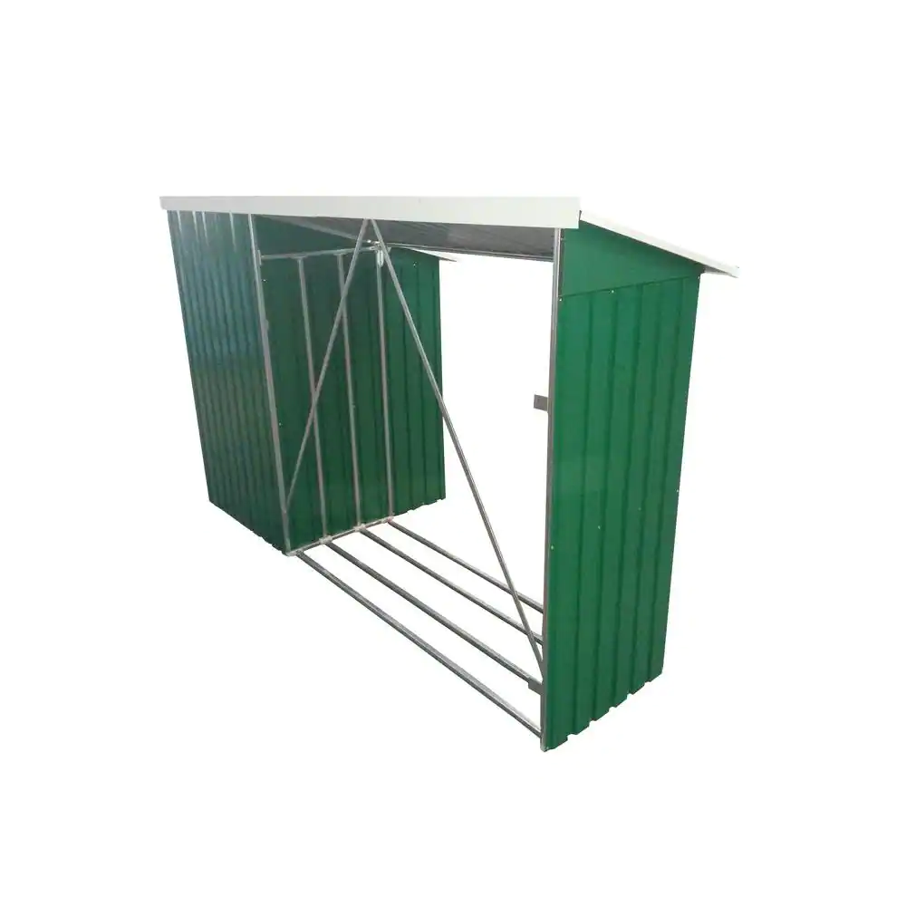 Duramax Building Products 8.9 ft. x 3.5 ft. Wood Store Combo in Green Shed