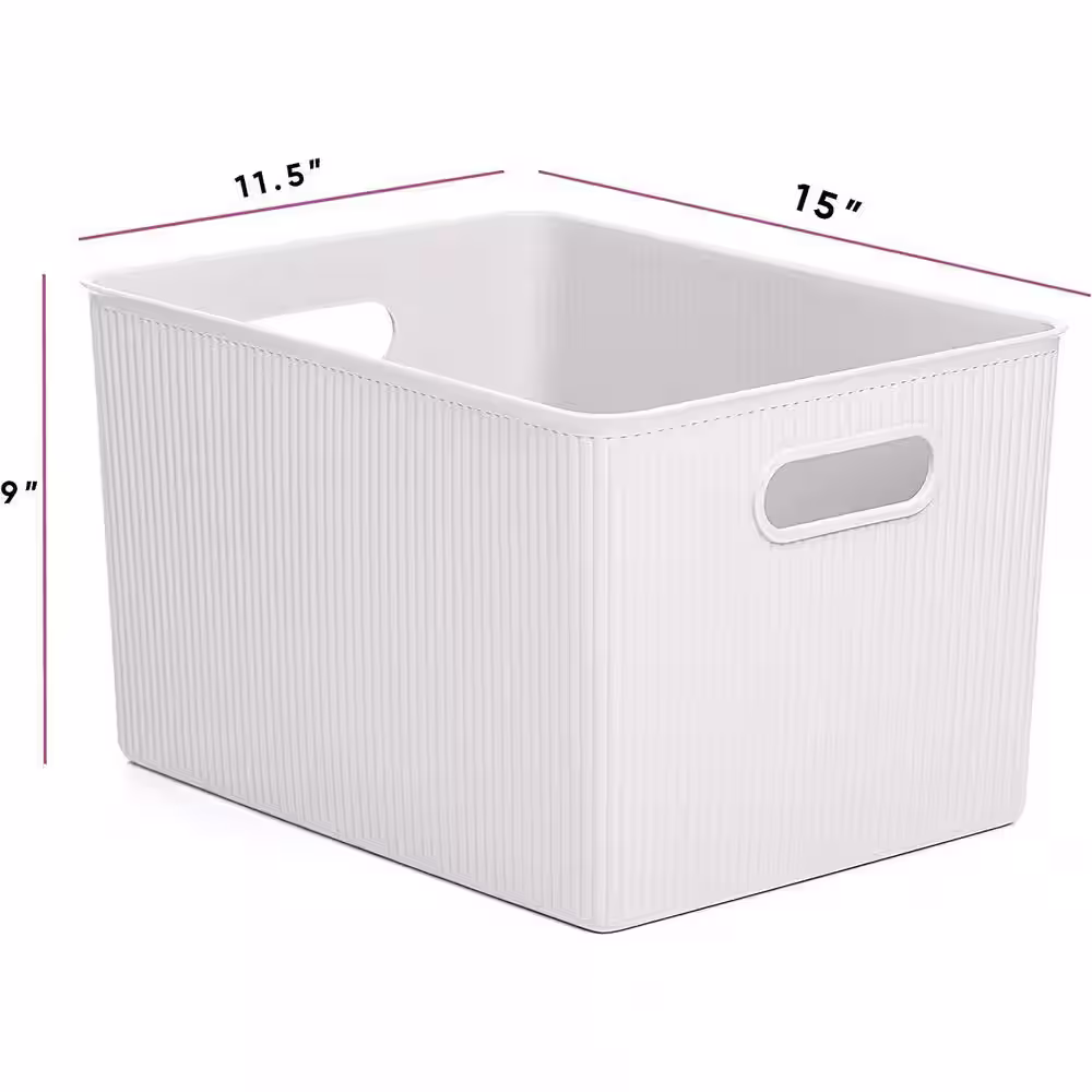 None 23 Qt. Storage Bin White with Matching Lid