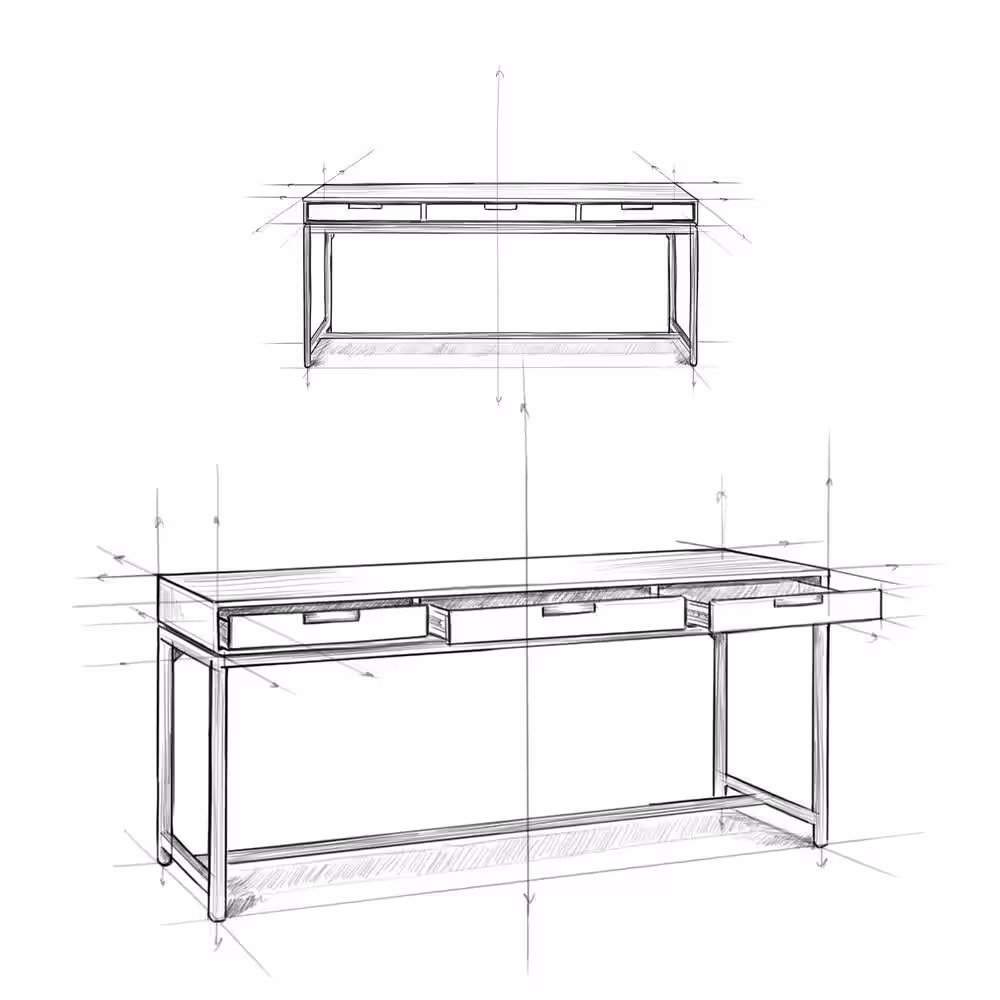 Simpli Home Banting Solid Hardwood Industrial 72 in. Wide Desk in Walnut Brown