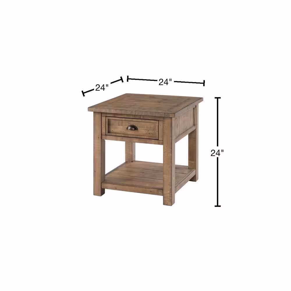 Martin Svensson Home Reclaimed Natural 24 in. H Monterey End Table