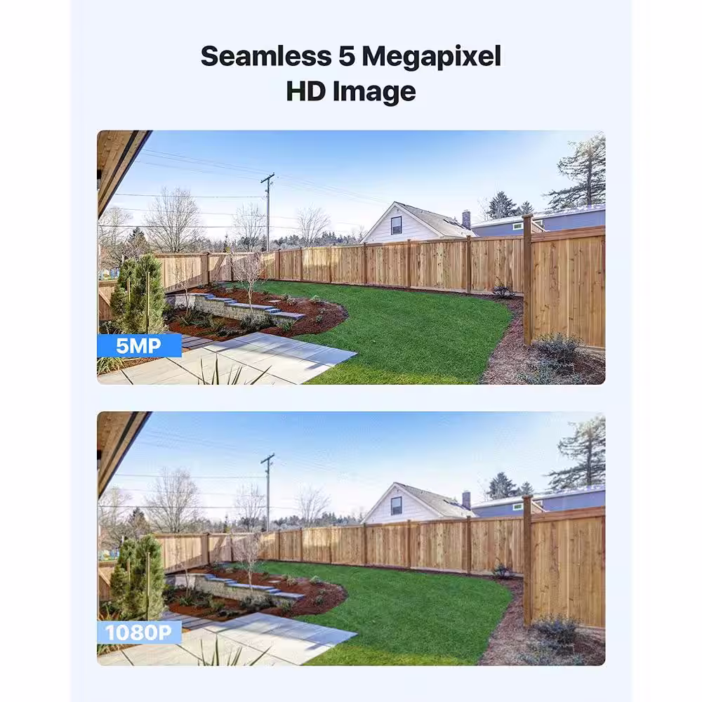 ZOSI 4K POE 16-Channel 3TB Hard Drive NVR Security Camera System with 8 Wired 5MP Outdoor IP Dome Cameras