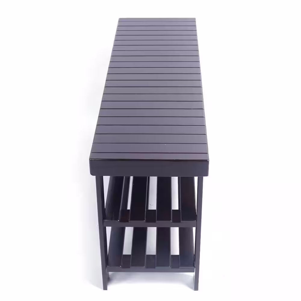 None 35.43 in. L x 11.02 in. W x 17.72 in. H 10-Pairs 3-Tier Brown Bamboo Shoe Rack