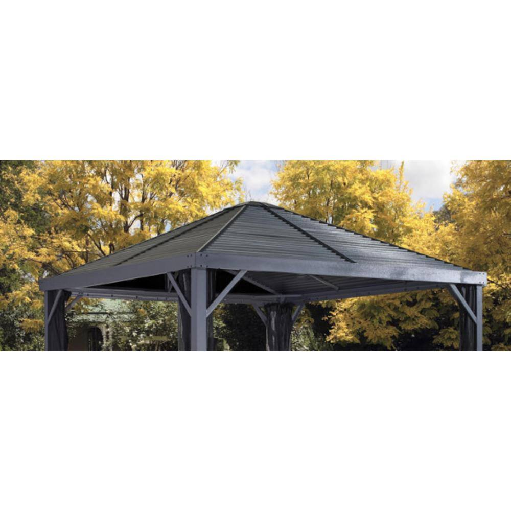 Sojag Sanibel 10 ft. x 10 ft. Grey Rustproof Aluminum Framed Gazebo