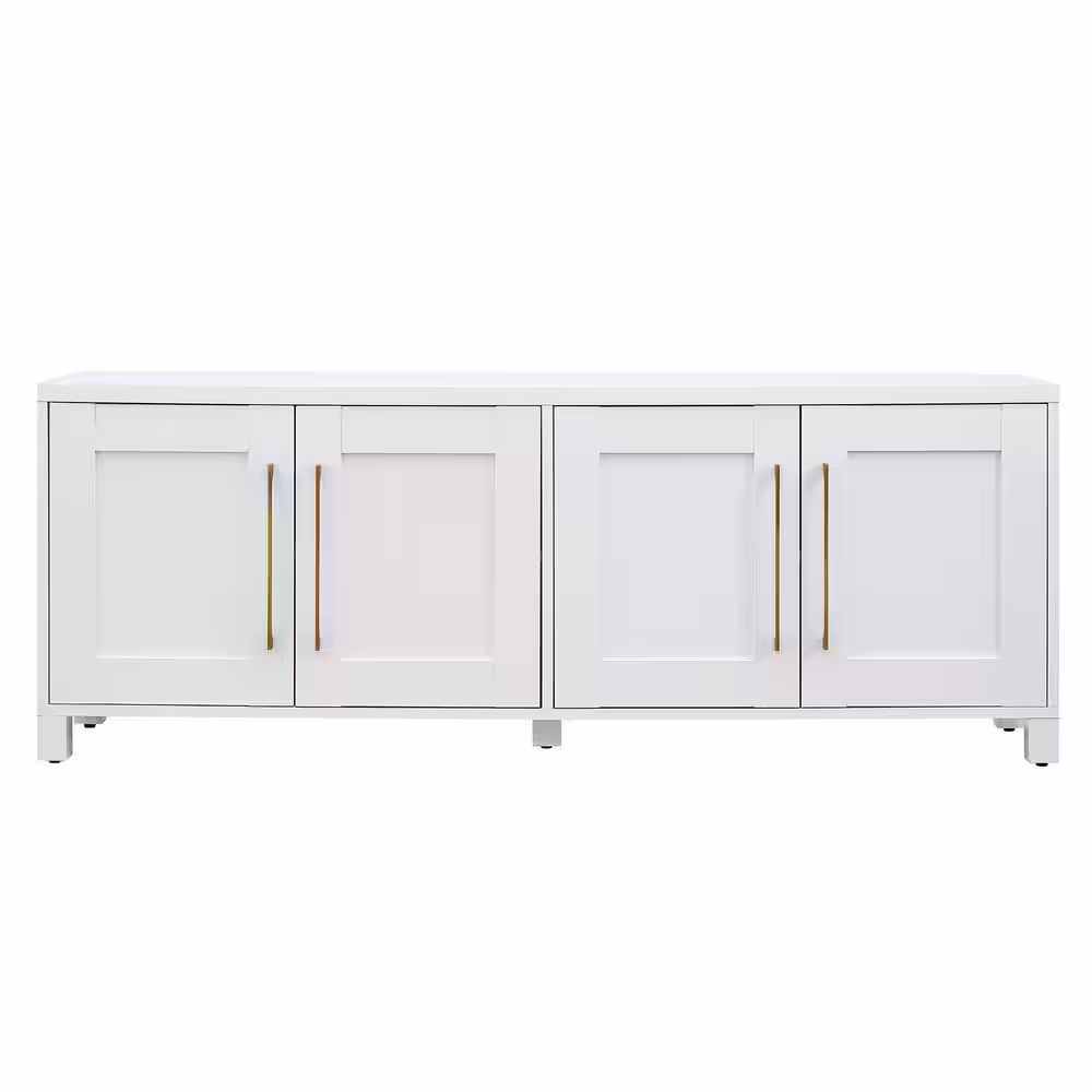 Meyer&Cross Chabot 68 in. White TV Stand Fits TV's up to 75 in.