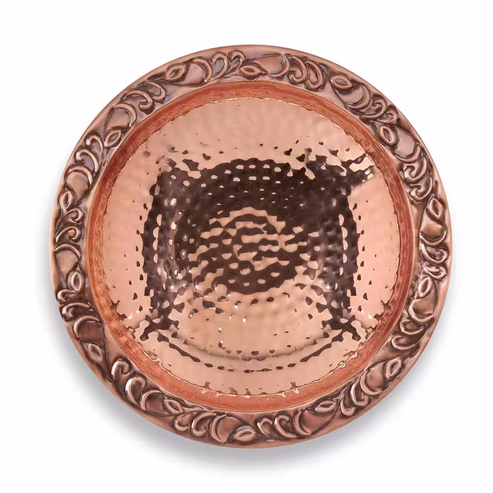 Good Directions Pure Copper Bird Bath on Garden Pole