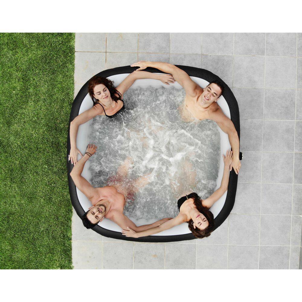 M SPA Premium Series SOHO 6-Person 132 Air Bubble Massage Inflatable SQUARE Hot Tub Integrated ONE Unit Child Safety Lock