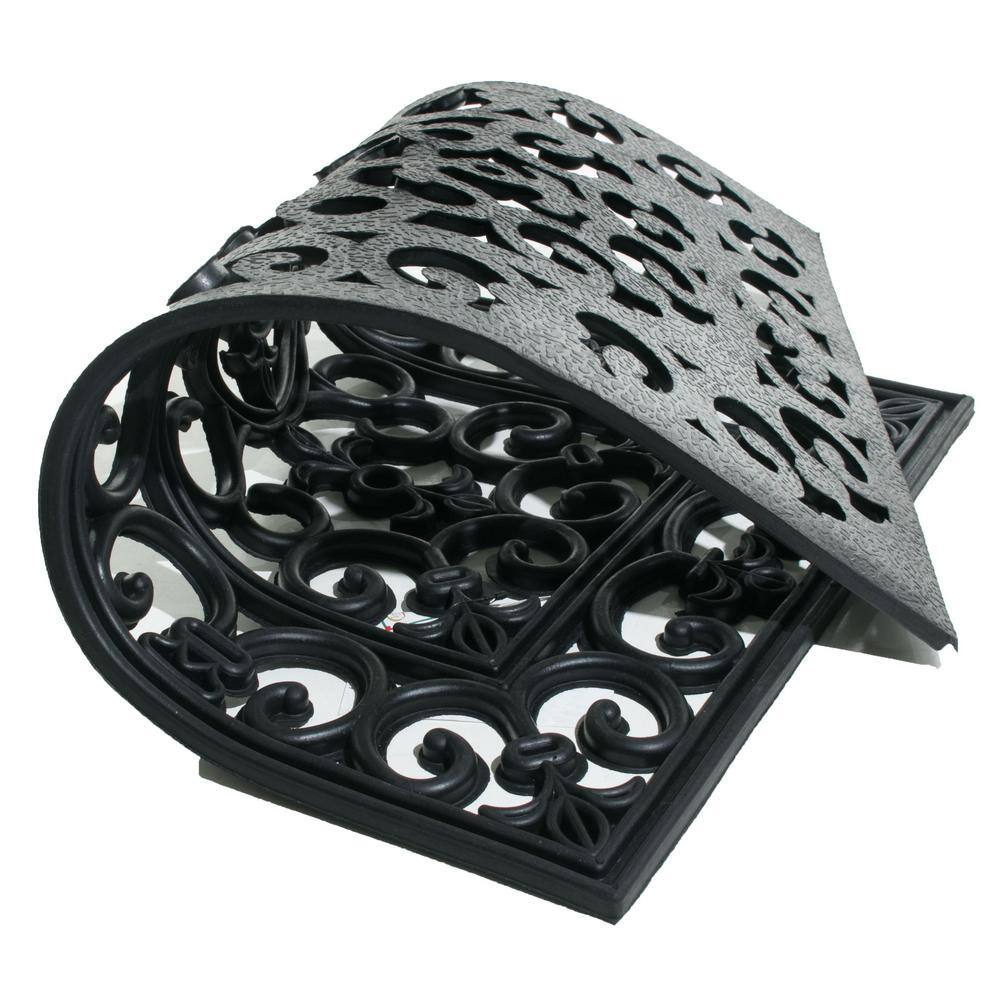 Imports Decor Wrought Iron Napoleon 30 in. x 18 in. Vulcanized Rubber Door Mat