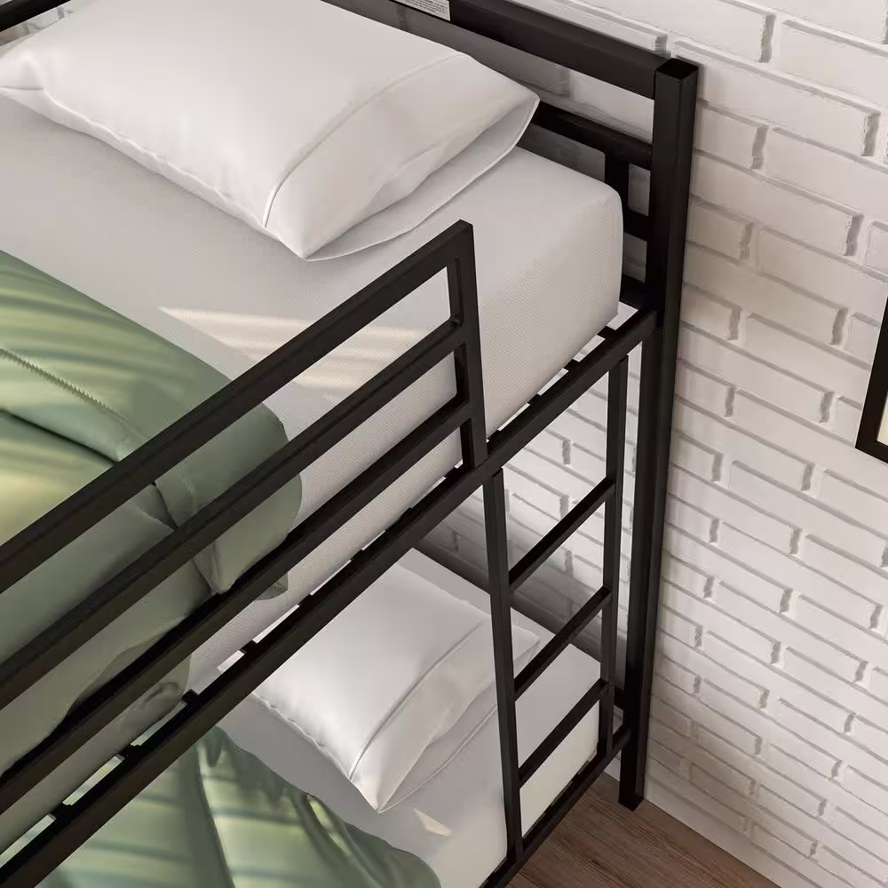 SAUDER Boulevard Cafe Black Twin Metal Bunk Bed