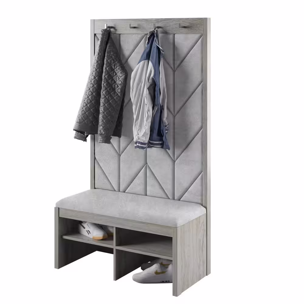 Twin Star Home Berkeley Oak Hall Trees with 4-Hooks