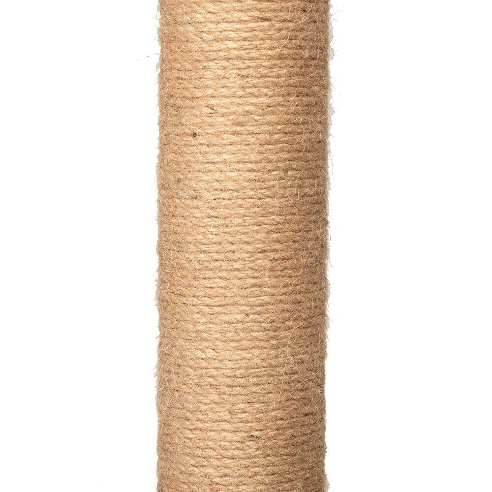 None 69.1 in. Small to Large Wooden Cat Trees, Wall-Mounted Cat Scratching Pad with Hammock