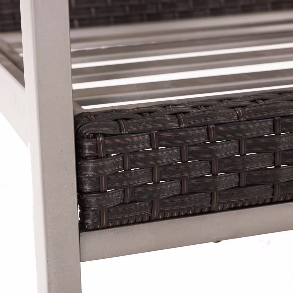 Patio Festival Thermal Transfer 6-Piece Wicker Patio Conversation Set with Khaki Cushions