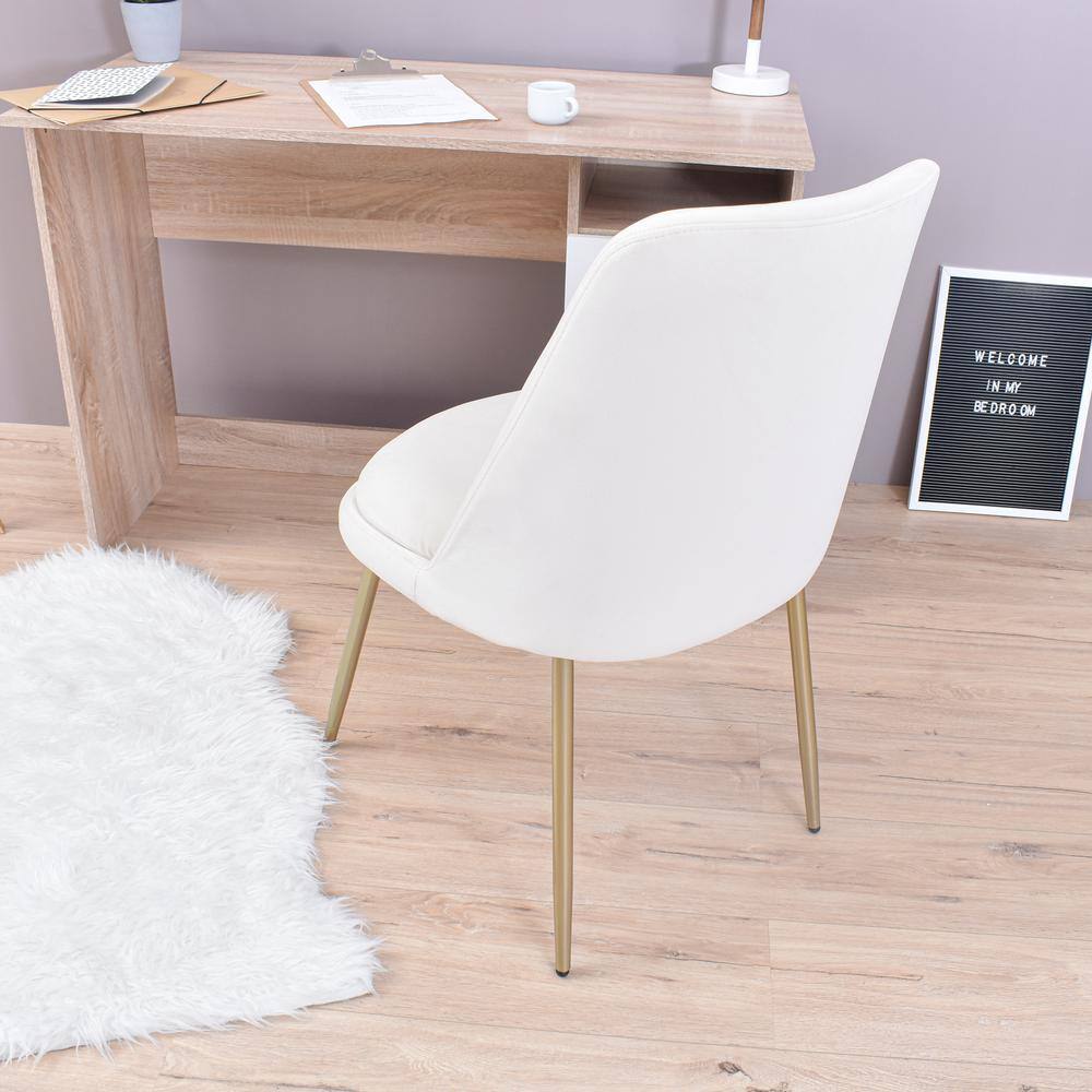 Homy Casa Stocker Beige Upholstered Dining Chair (Set of 2)