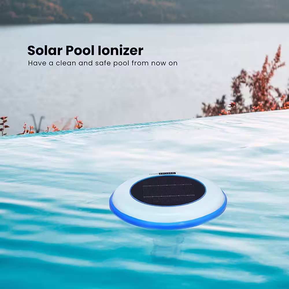 VIVOHOME 35,000 Gal Solar Pool Ionizer Chlorine-Free Automatic Pool Cleaner