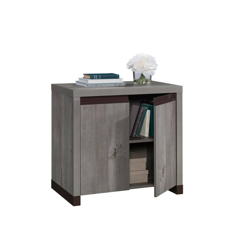 SAUDER Manhattan Gate Mystic Oak Accent Storage Cabinet with 2-Doors