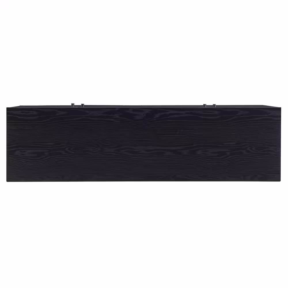 None Richmond Black Grain MDF 58 in. Buffet Table