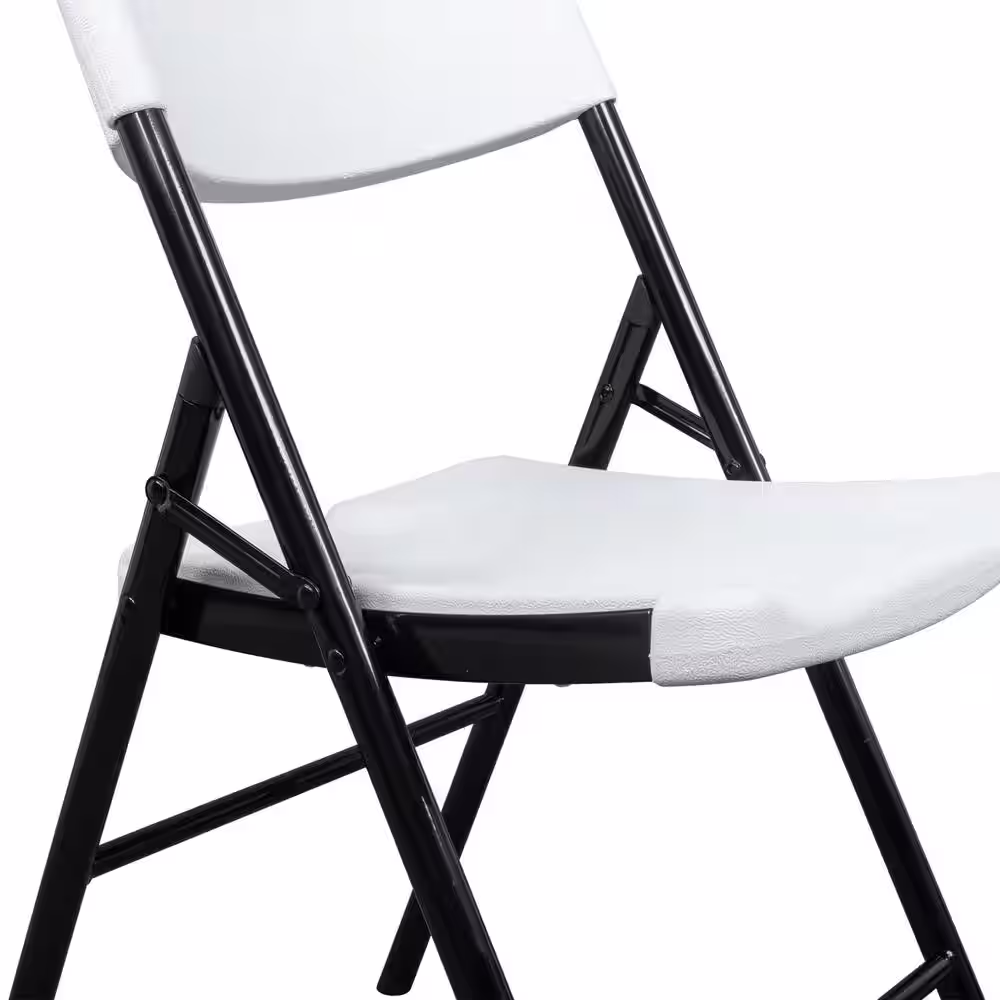 None White Metal Folding Chair (Set of 4)