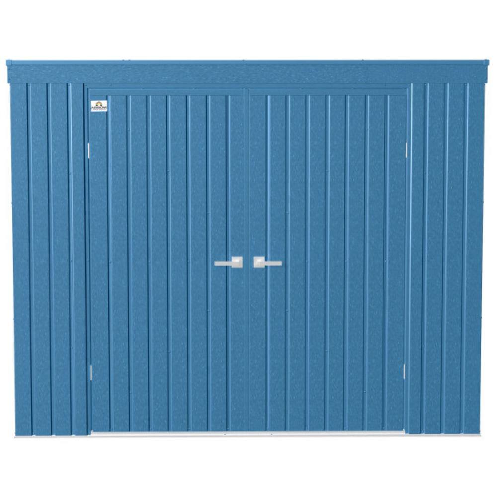 Arrow Elite 8 ft. W x 4 ft. D Blue Grey Metal Premium Vented Corrosion Resistant Steel Storage Shed 28 sq. ft.