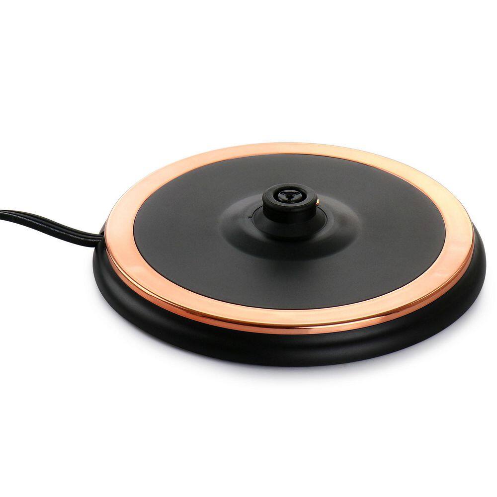 MegaChef 1.8 l 7.6-Cups in White Half Circle Electric Tea Kettle With Thermostat