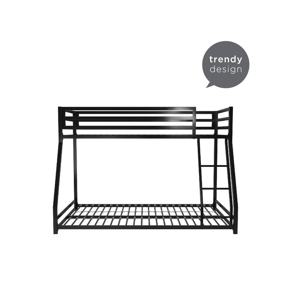 DHP Mabel Black Metal Twin Over Full Bunk Bed