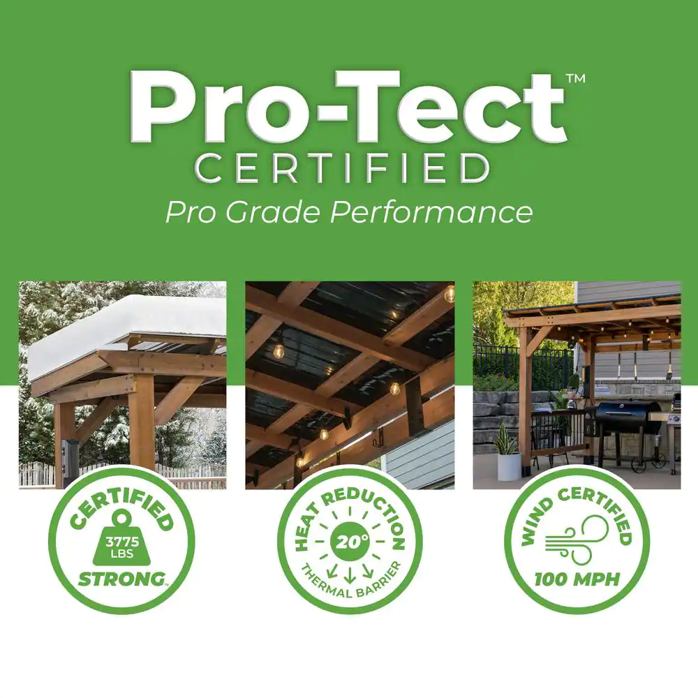 Backyard Discovery Saxony 12 ft. x 6 ft. XL Light Brown Wooden Grill Gazebo