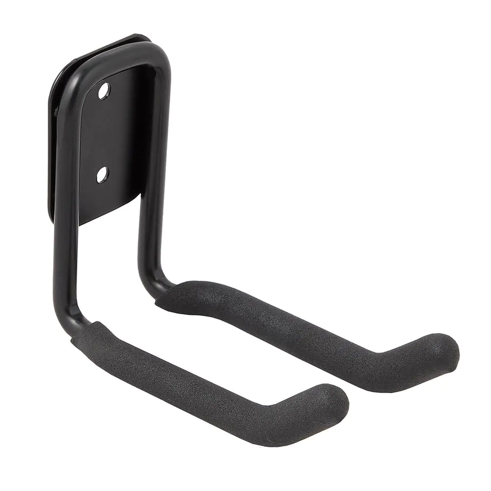 Husky 50 lbs. Heavy-Duty Wall-Mounted Black Steel Cooler Hook with Mounting Hardware