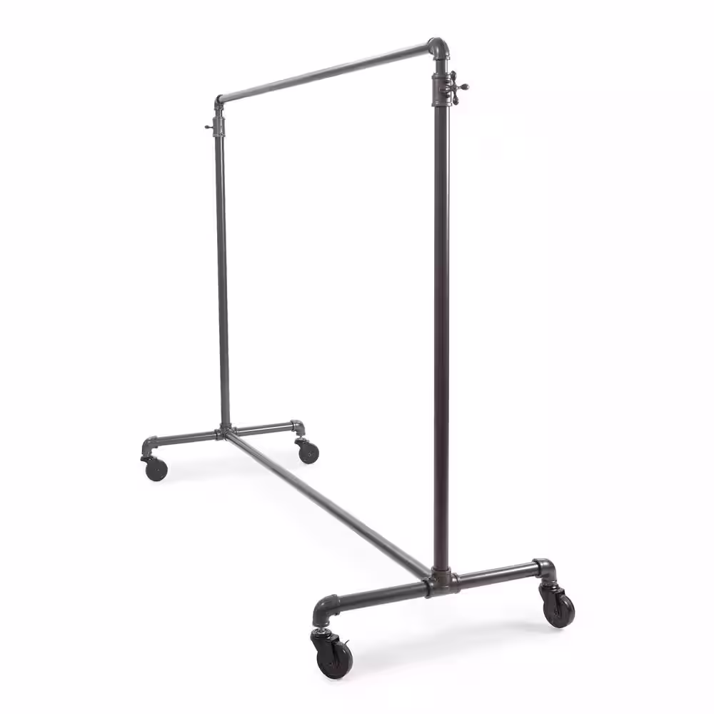 Econoco Gray Steel Clothes Rack 60 in. W x 72 in. H