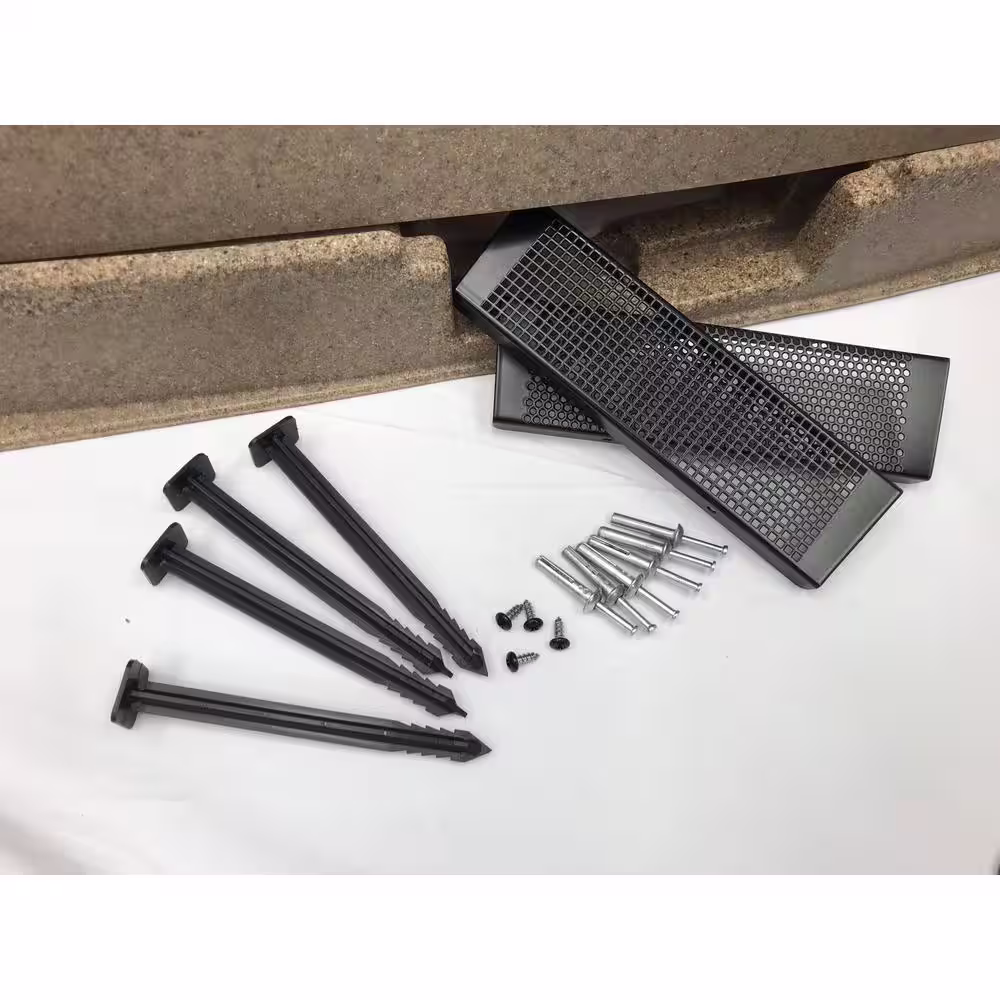 Dekorra 34 in. L x 16 in. W x 26 in. H Medium Long Plastic Two Piece Brown Granite Backflow Cover