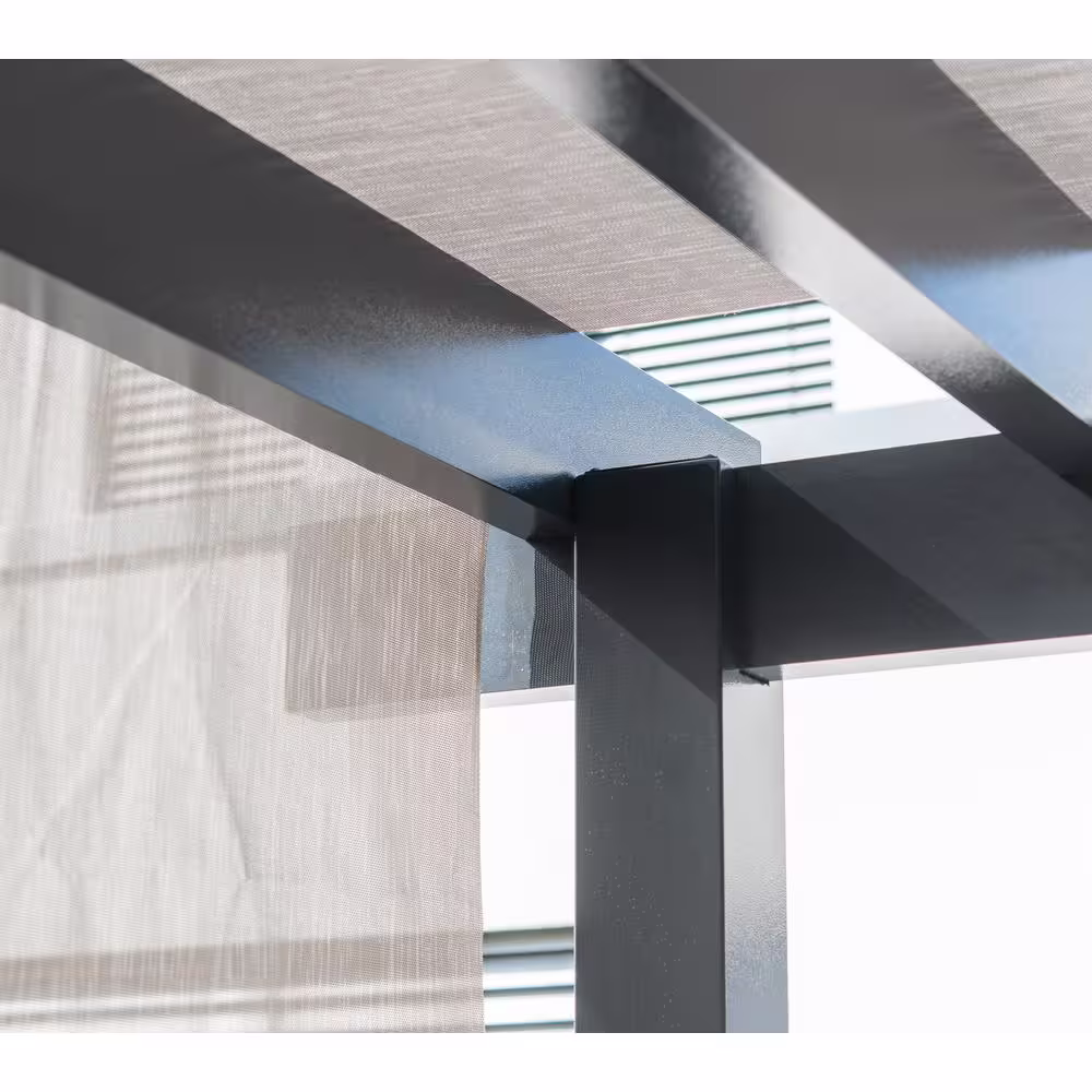 Sojag Yamba 10 ft. x 10 ft. Black Rustproof Aluminum Framed Pergola