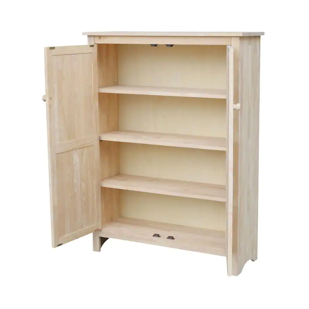 International Concepts 51 in. H Solid Wood Pantry in Unfinished Wood