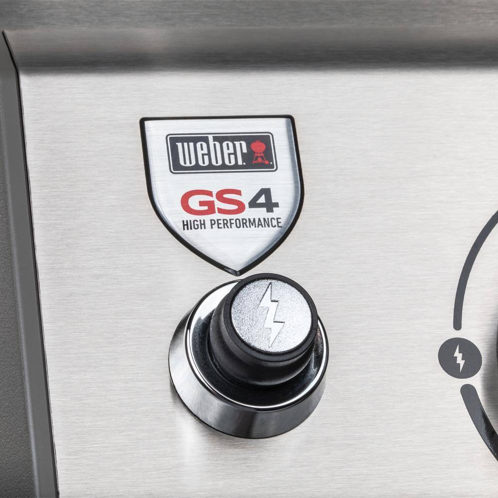 Weber Genesis II E-330 3-Burner Natural Gas Grill in Black with Built-In Thermometer and Side Burner