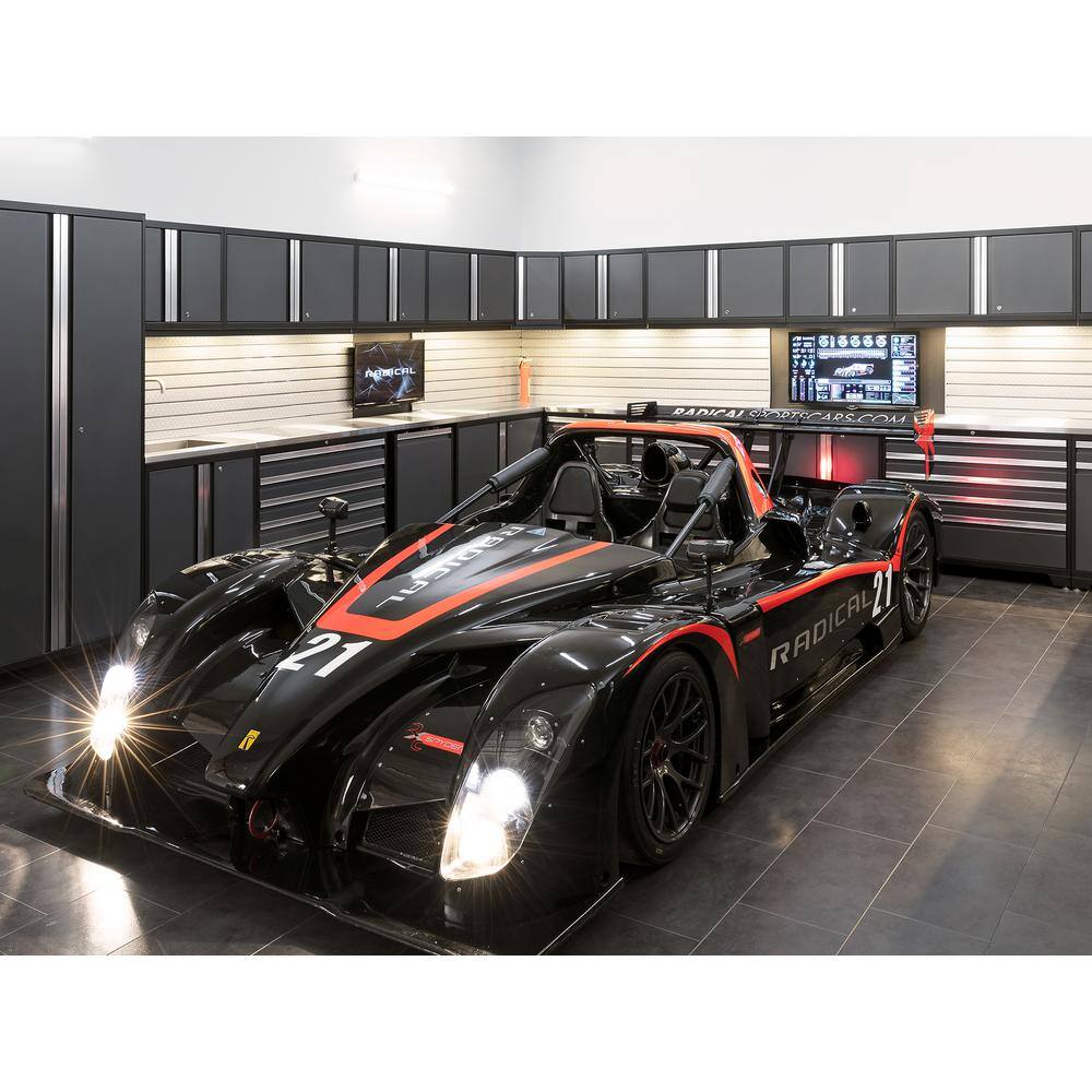 NewAge Products Pro Series 140 in. W x 23.57 in. H x 14 in. D 18-Gauge Steel Cabinet Set in Gray (3-Piece)