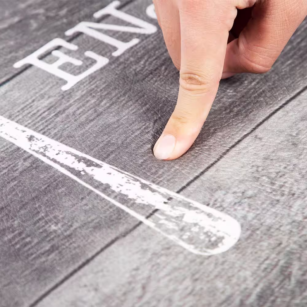 RAY STAR Raystar Gray 20 in. x 30 in x 039in. PVC Kitchen Mat Anti-Fatigue Mat Non-Slip