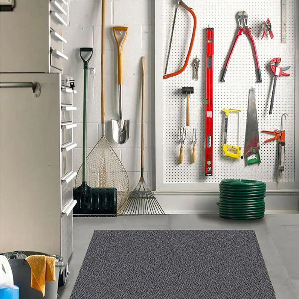 TrafficMaster Black 36 in. x 48 in. Rubber Deck Plate Mat