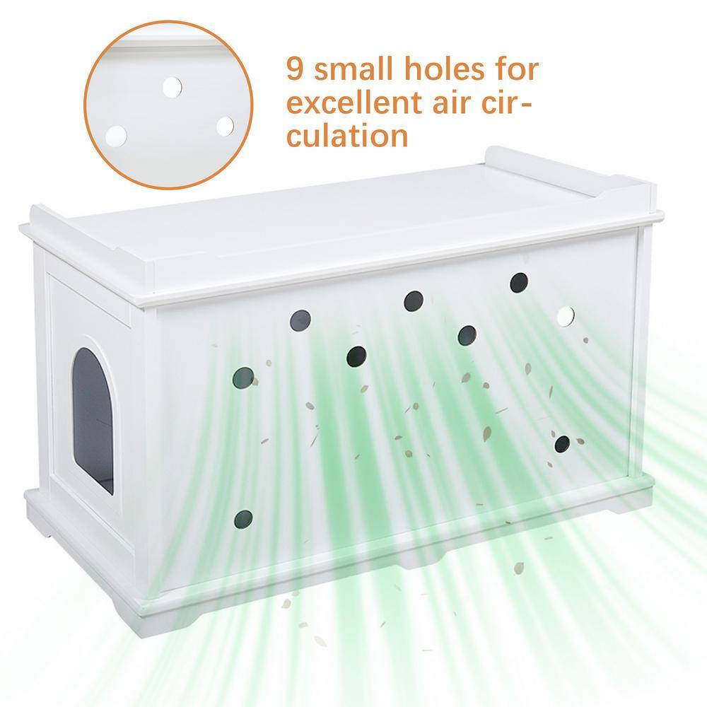 COZIWOW Cat Litter Box Enclosure Furniture, Washroom