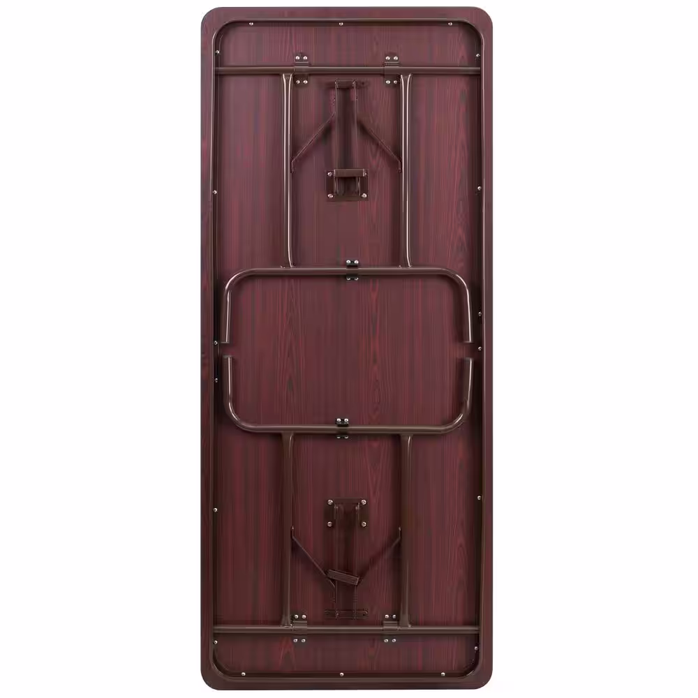 Carnegy Avenue 72 in. Mahogany Wood Table top Material Folding Banquet Tables