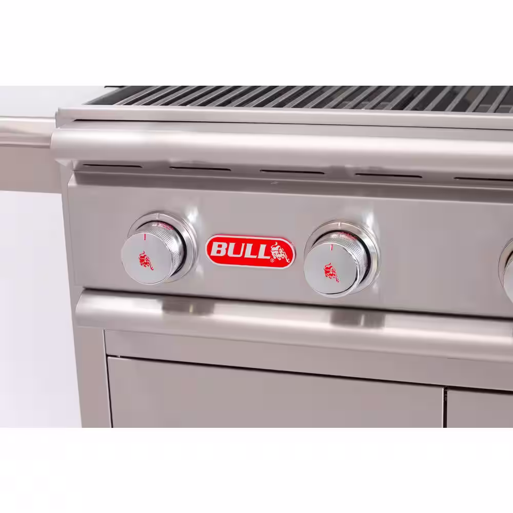 BULL Stallion 4-Burner Cart Propane Grill in Stainless Steel