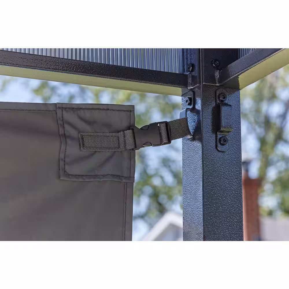 Sojag Danxia 7 ft. x 9 ft. Grey Cabana Steel Framed Gazebo