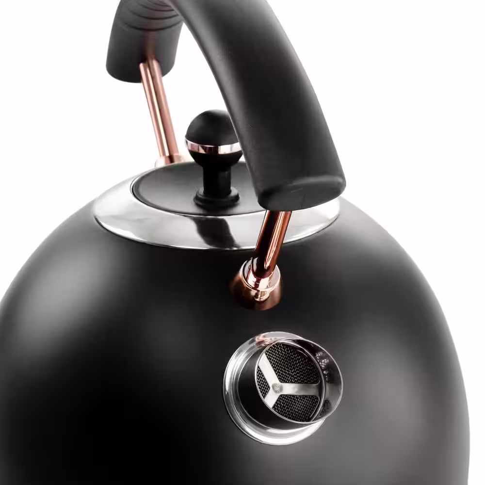 MegaChef 1.8 l 7.6 -Cups in Matte Black Half Circle Electric Tea Kettle With Thermostat