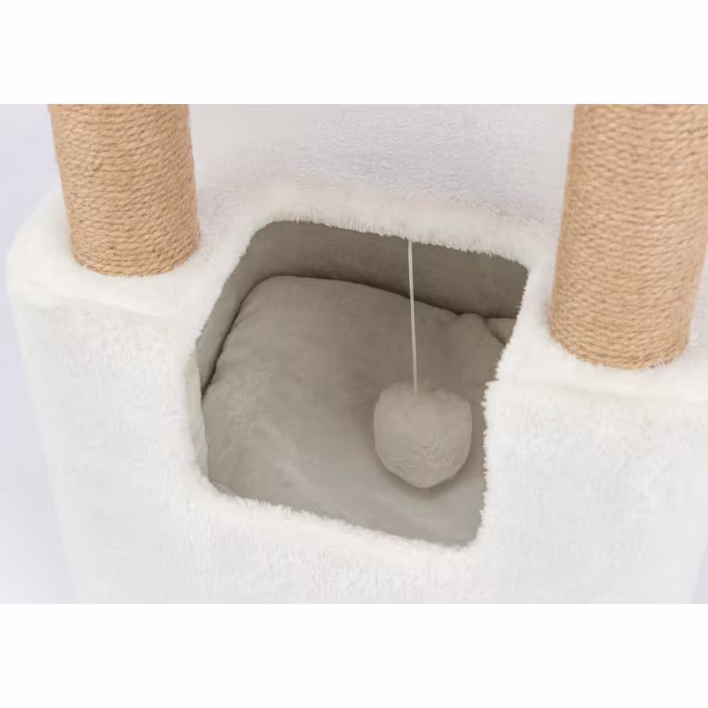 TRIXIE Lucano Cat Tree, Cream/Taupe