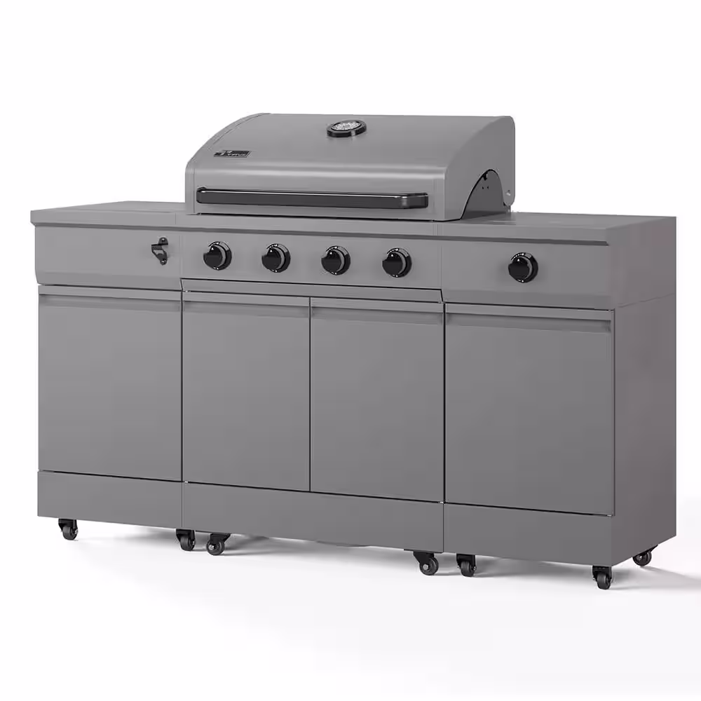 TYTUS 5-Burner Fresno Gunmetal Gray Island Grill