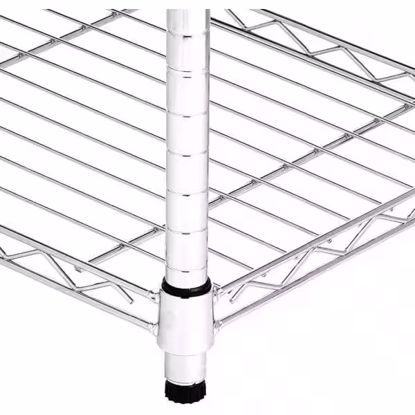 None 14 in. x 36 in. x 54 in. Silver Heavy Duty Metal Garage Shelves with Detachable Wheels