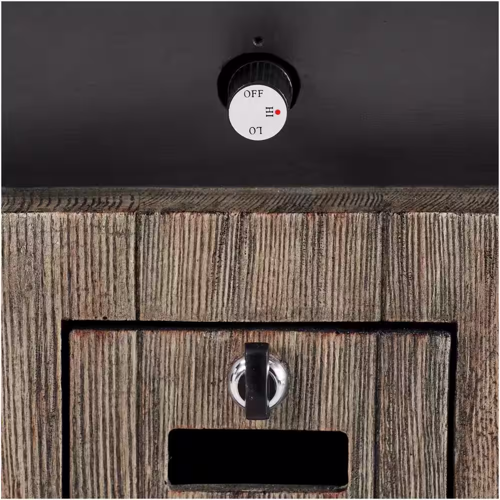 Hampton Bay 29 in. W x 11.8 in. H Square Faux Wood Finish Fire Column