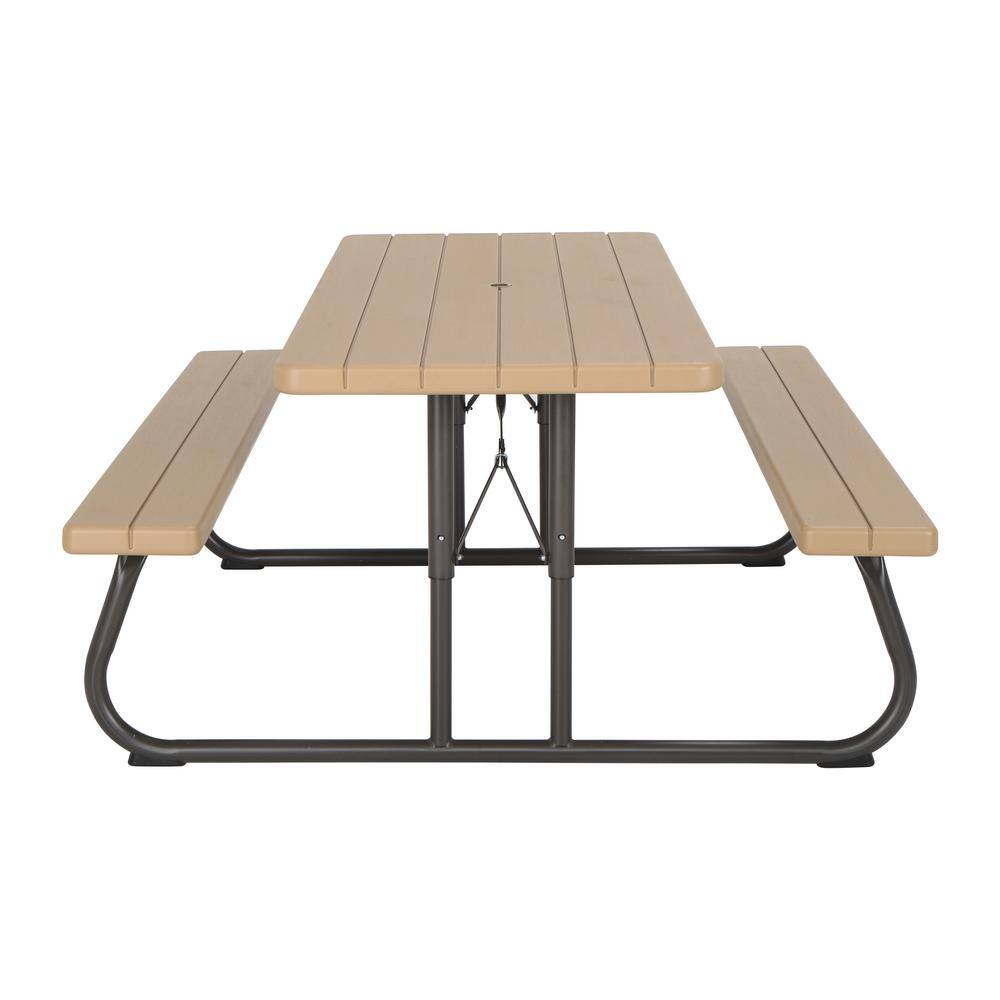 Lifetime 6 ft. Folding Picnic Table: Heather Beige