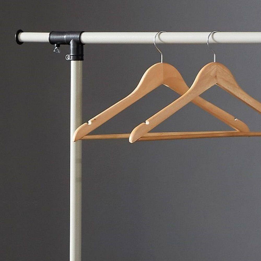 Tidoin Black Steel Clothes Rack 43.3 in. W x 63 in. H
