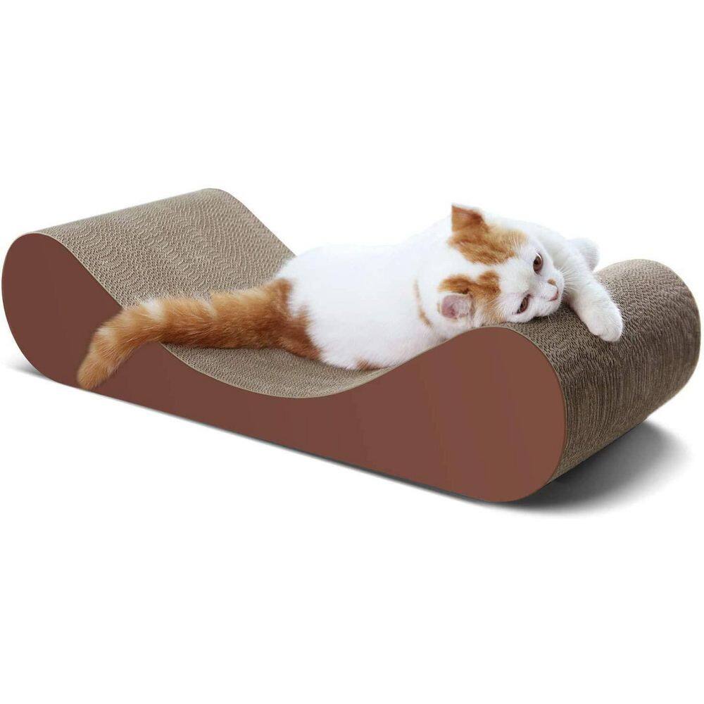 None Cat Scratcher Cardboard Lounge Bed Cat Scratching Post Durable Board Pads prevents Furniture Damage